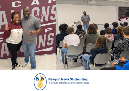 Newport News Shipbuilding Recruiters and Students